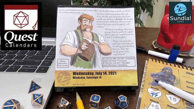 Thrilling 2022 Quest Calendar Adds Daily Rpg Adventuring The Goodnerd